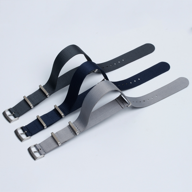 High Garde Fine Lines Nylon Watch Strap for Omega Watchbands Maker OEM Woven Nylon Watch Bracelet with Stainless Steel Hardware 