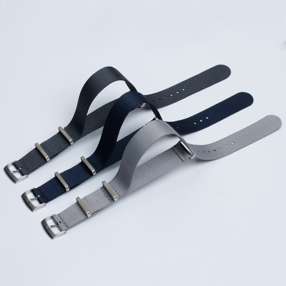 High Garde Fine Lines Nylon Watch Strap for Omega Watchbands Maker OEM Woven Nylon Watch Bracelet with Stainless Steel Hardware 