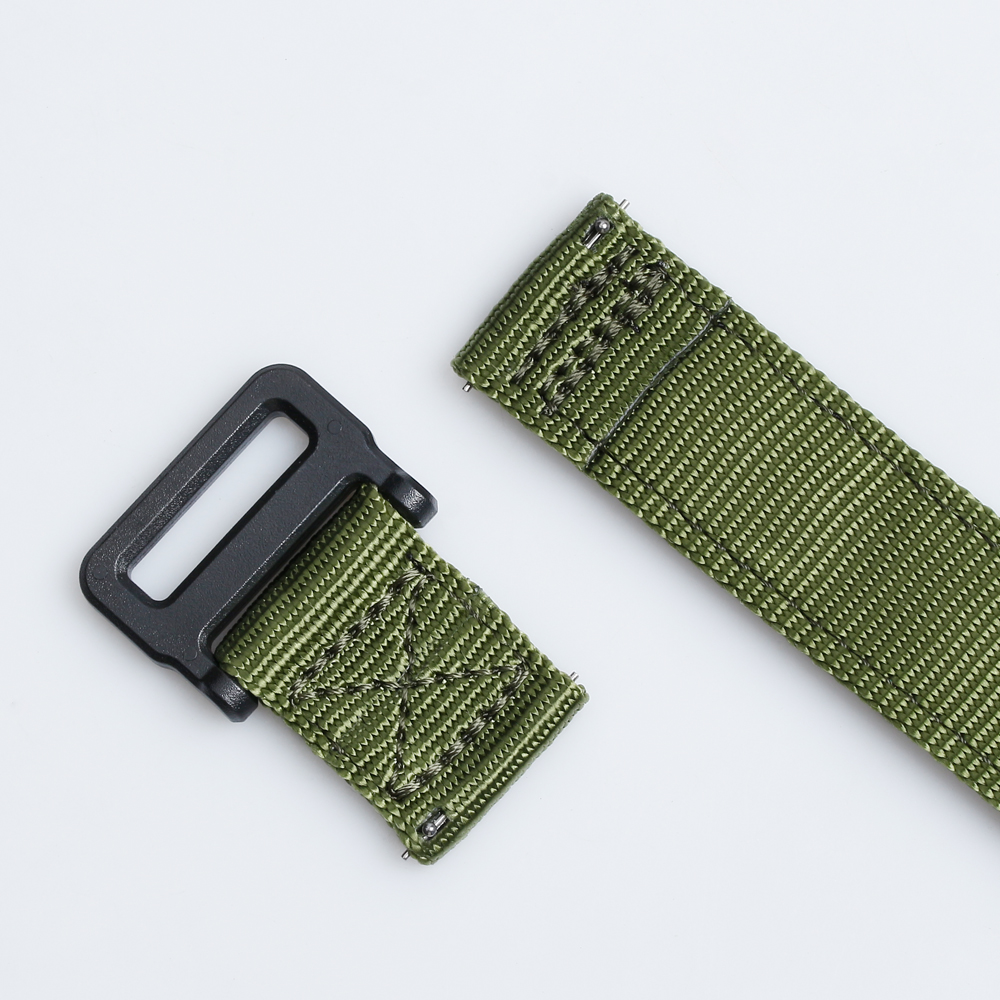 Shenzhen Watchband Manufacturer Custom Fabric Velcro Watch Straps Factory OEM Hook and Loop Leather Watch Bands with Plastic Buckle