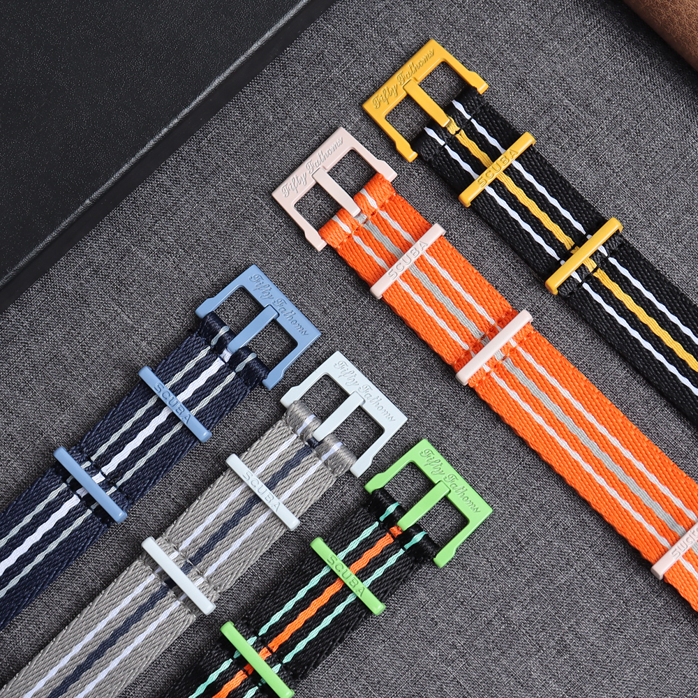  Factory Bulk Custom Swatch Nylon Bands Most Popular Nato Nylon Watch Strap OEM Nylon Watch Straps Watch Bracelet