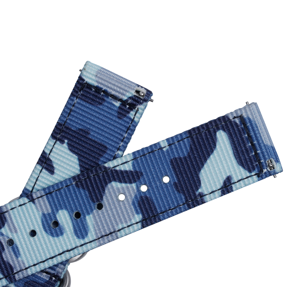 Factory Wholesales 2 Piece of Printed Nylon Watch Bands Custom High Quality Camo Fabric Watch Straps Printing Military Nylon Watch Straps