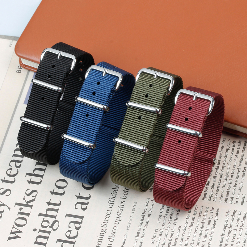 One Piece of Welded Nylon Watch Straps Factory Custom Colorful Nato Nylon Watch Bands G10 Buckle Nylon Watch Bracelet
