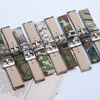 Factory Direct Sales Waterproof Cordura Watch Straps High Quality Camo Sailcloth Watch Band Quick Release 2 Piece of Hybrid Watch Bands Sailcloth+leather