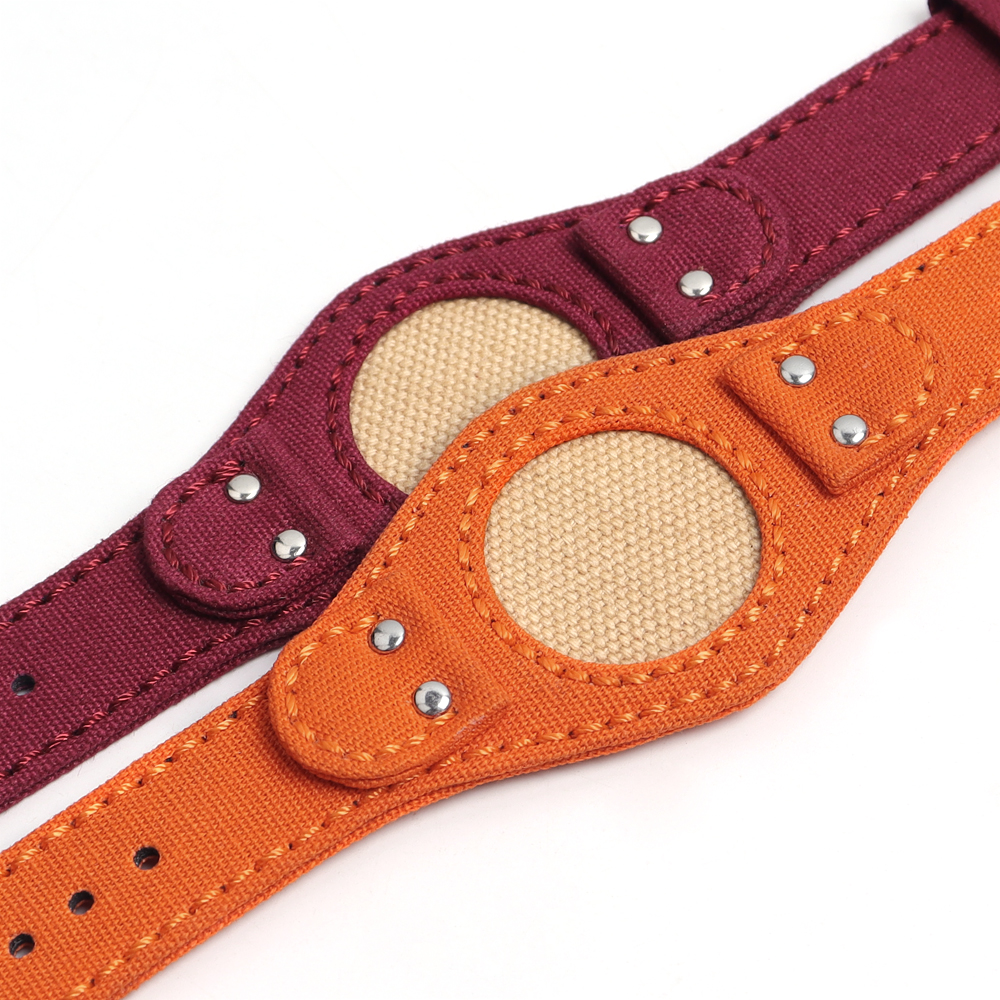 OEM Custom Bund Canvas Watch Straps with 304L Buckle 20mm 22mm 24mm Factory Direct Sales Cuff Canvas Watch Bands Watch Bracelet Manufacturer
