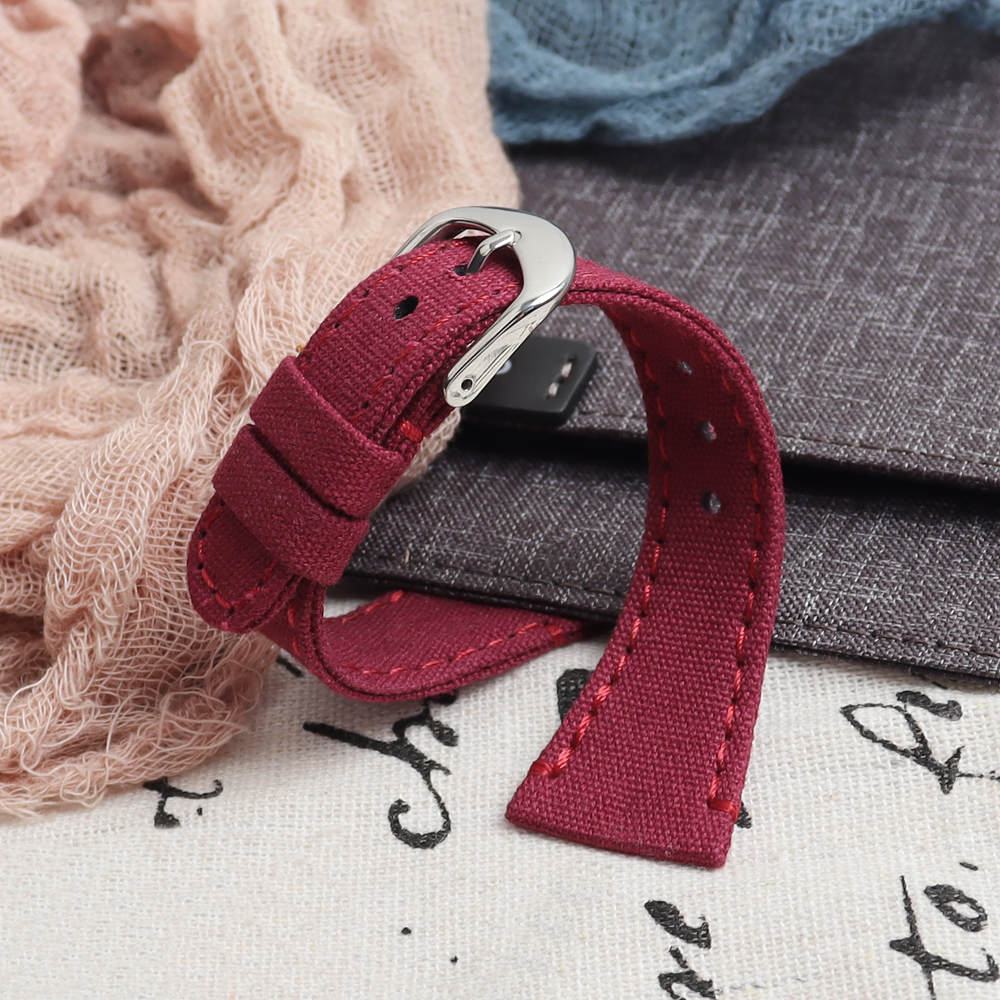 High Quality 2 Piece of Canvas Watch Strap Watch Bracelet Manufacturer Wholesales Canvas Wrist Watch Bands Factory Custom