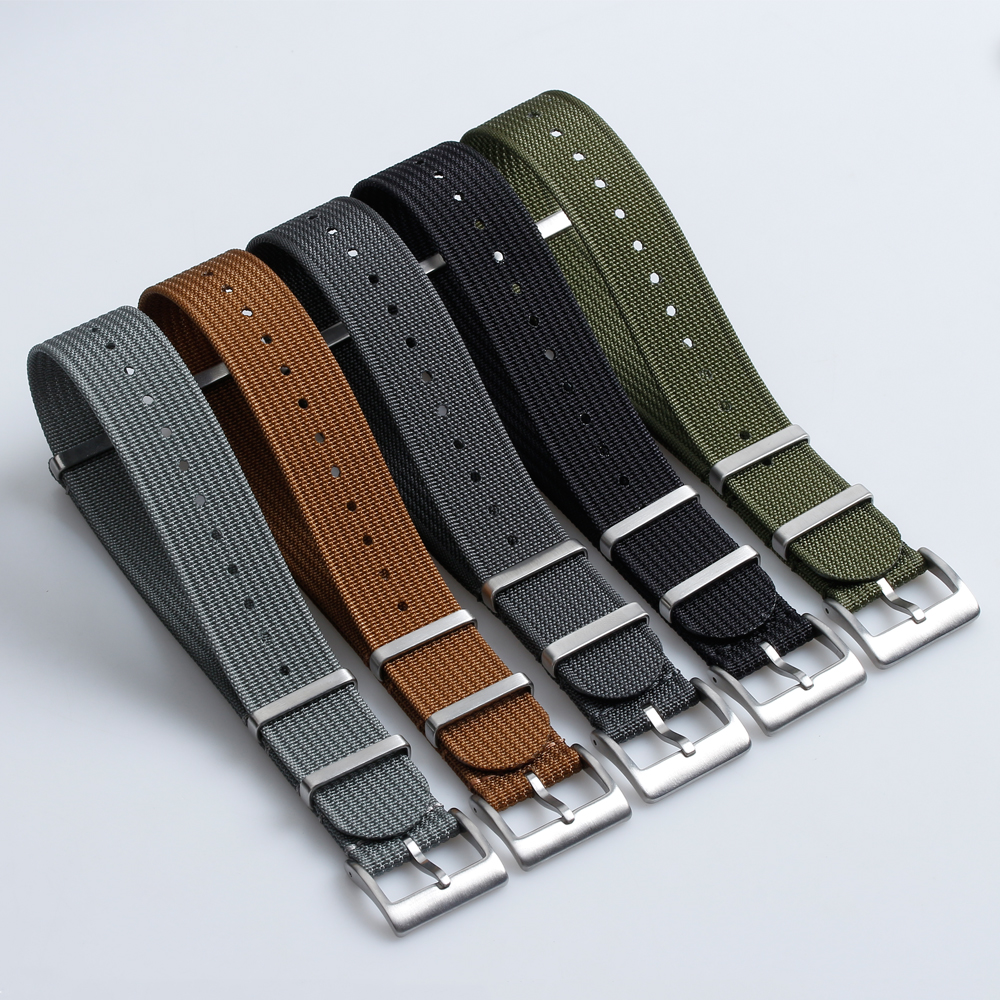 Watch Straps Manufacturer NATO Nylon Watch Strap Ribbed Nylon Watch Straps OEM ODM Nylon Watch Bracelet 2 piece of Nylon Watch Bands