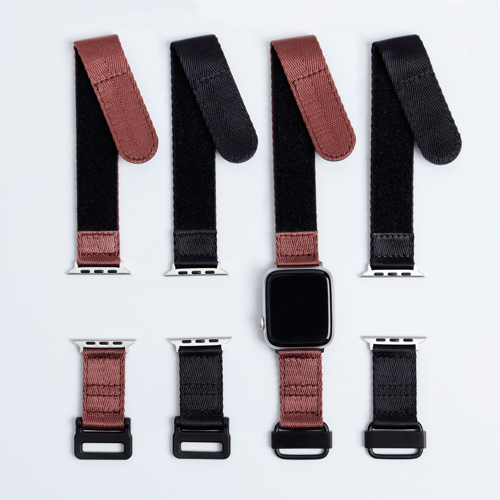 OEM Factory Custom Adjustable Nylon Velcro Watch Strap 2 Piece of Hook N' Loop Watch Bands Watch Accessories Factory Wholesale Price