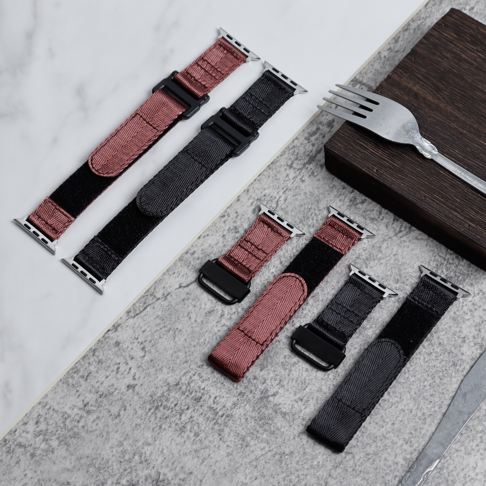 OEM Factory Custom Adjustable Nylon Velcro Watch Strap 2 Piece of Hook N' Loop Watch Bands Watch Accessories Factory Wholesale Price