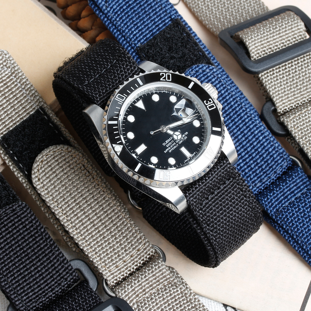 Watch Strap Maker Wholesales Nylon Hook and Loop Watch Bracelet OEM Custom Nylon Velcro Watch Bands for Smart watch Apple Nylon Wrist Watch Straps