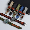 Hot Selling Nylon Watch Strap with Leather Back 2 Piece of Nylon + Leather Watch Bands Factory Bulk Custom Hybrid Watch Bracelet