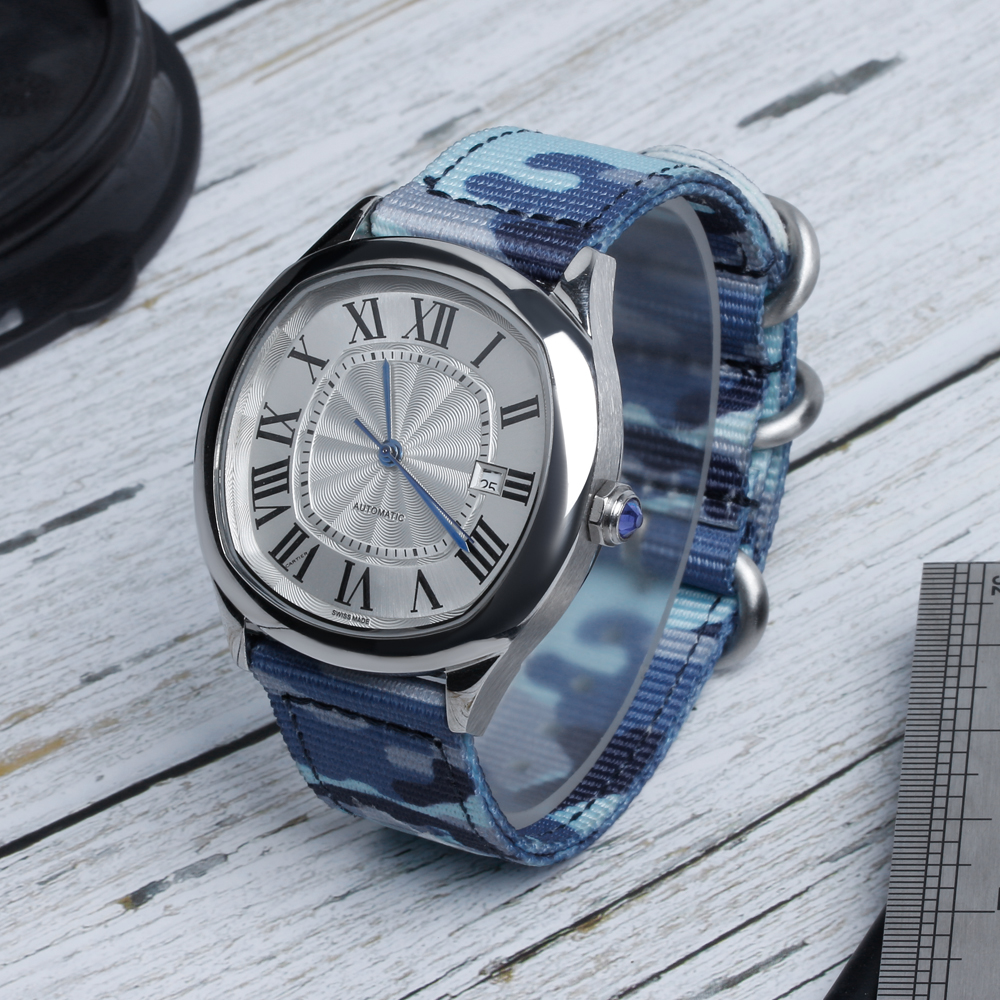 Factory Wholesales 2 Piece of Printed Nylon Watch Bands Custom High Quality Camo Fabric Watch Straps Printing Military Nylon Watch Straps