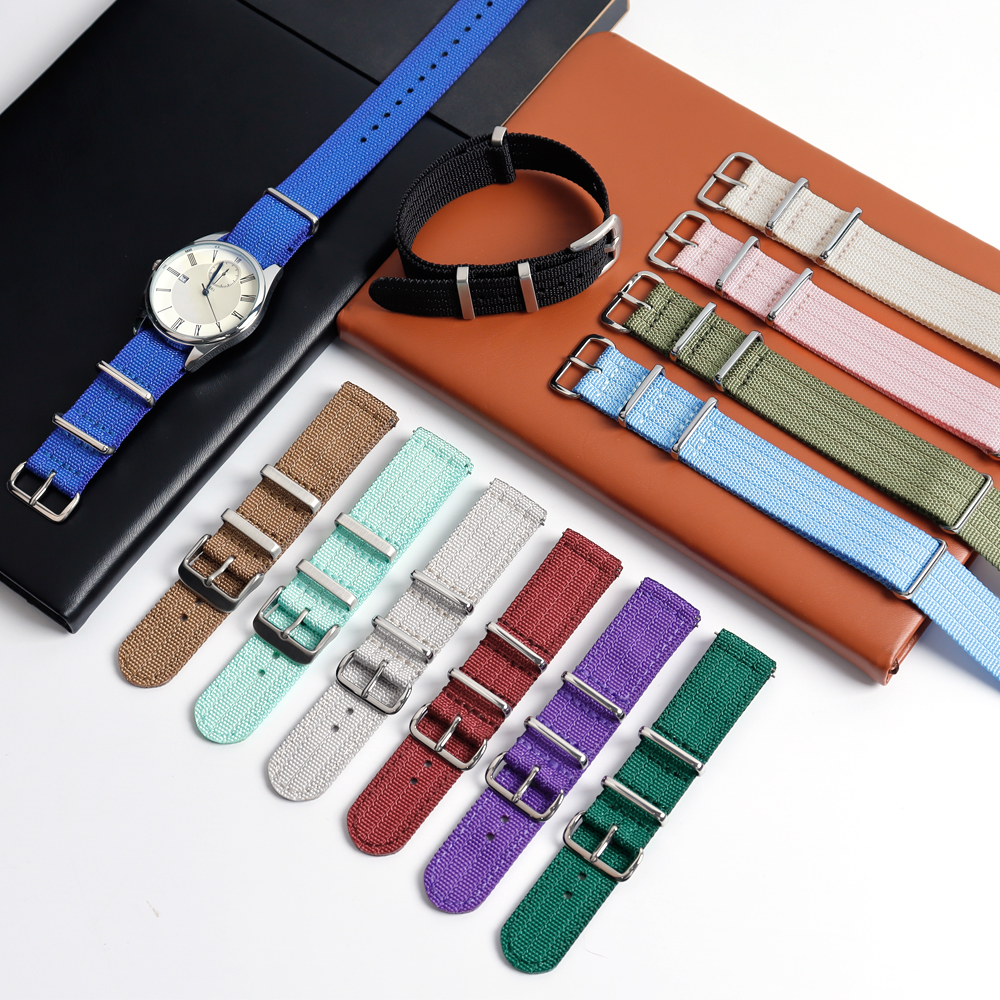 High Quality Quick Release Nylon Watch Strap with 304 Buckle Watch Straps Manufacturer Double Layer Nylon Watch Bands for All Watch