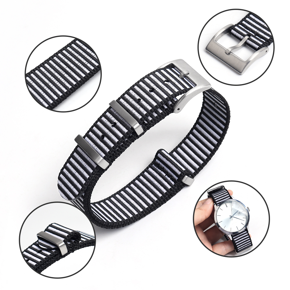 Hot Selling Moon Light Nylon Watch Straps OEM ODM One Piece of Luminous Nylon Watch Bands NATO Nylon Wrist Watch Bracelet Factory Wholesales