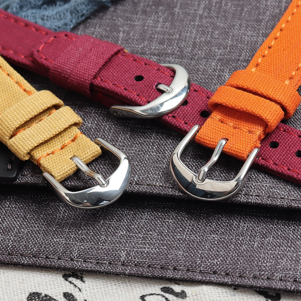 High Quality 2 Piece of Canvas Watch Strap Watch Bracelet Manufacturer Wholesales Canvas Wrist Watch Bands Factory Custom