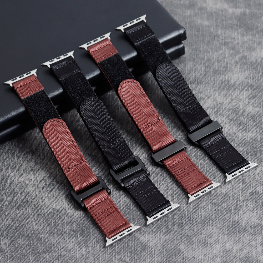 OEM Factory Custom Adjustable Nylon Velcro Watch Strap 2 Piece of Hook N' Loop Watch Bands Watch Accessories Factory Wholesale Price