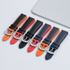 OEM&ODM FKM Rubber + Nylon Watch Straps 20mm 22mm Hybrid Watch Bands High Quality Waterproof Nylon Watch Strap 2 Piece of Rubber Watch Bands