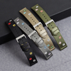 High Quality 2 Piece of Embroidered Nylon Watch Straps Double Layer Seatbelt Nylon Watch Bands with Quick Release Bar for Apple Watch