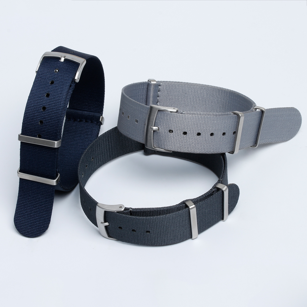High Garde Fine Lines Nylon Watch Strap for Omega Watchbands Maker OEM Woven Nylon Watch Bracelet with Stainless Steel Hardware 