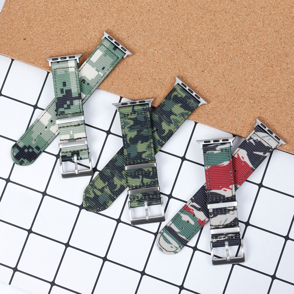 OEM&ODM 2 Piece of Nylon Watch Bands Smart Watch Nylon Bands Nylon Wrist Watch Straps with Apple Adapter Double Layer Nylon Bands for Apple Watch, Smart Watch, Iwatch