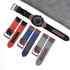 Watch Straps Manufacturer Nylon+Leather Hybrid Watch Bands Bulk Custom 18mm 20mm 22mm 24mm Nylon Watch Straps with Leather Holes