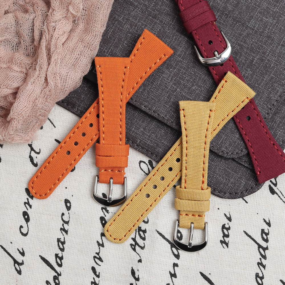 High Quality 2 Piece of Canvas Watch Strap Watch Bracelet Manufacturer Wholesales Canvas Wrist Watch Bands Factory Custom