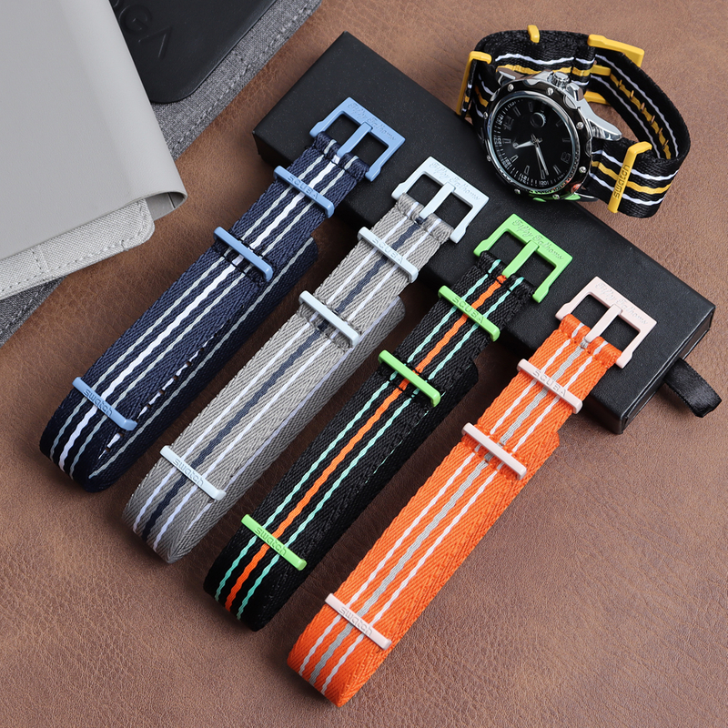  Factory Bulk Custom Swatch Nylon Bands Most Popular Nato Nylon Watch Strap OEM Nylon Watch Straps Watch Bracelet