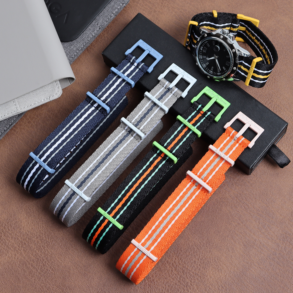  Factory Bulk Custom Swatch Nylon Bands Most Popular Nato Nylon Watch Strap OEM Nylon Watch Straps Watch Bracelet