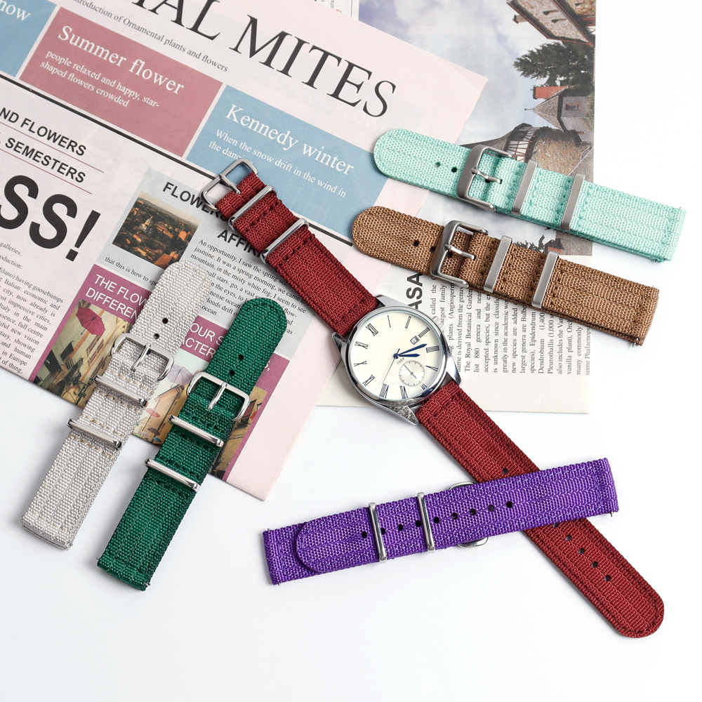 High Quality Quick Release Nylon Watch Strap with 304 Buckle Watch Straps Manufacturer Double Layer Nylon Watch Bands for All Watch