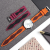 New Arrival Canvas Watch Straps with Leather 2 Piece of Hybrid Watch Bands for Samrt Watch 18mm 20mm 22mm 24mm Custom Brand Canvas Watch Bands