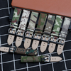 Factory Direct Sales Waterproof Cordura Watch Straps High Quality Camo Sailcloth Watch Band Quick Release 2 Piece of Hybrid Watch Bands Sailcloth+leather
