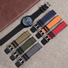 Factory Custom 2 Piece of Hybrid Watch Straps Higt Garde Canvas+Rubber Watch Bands 22mm 24mm Quick Release Canvas Watch Bands