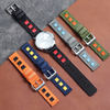 2 Piece of Leather+Nylon Watch Straps Factory Direct Sales Colorful Nylon Watch Bands Quick Release Hybrid Strap for Smart Watch