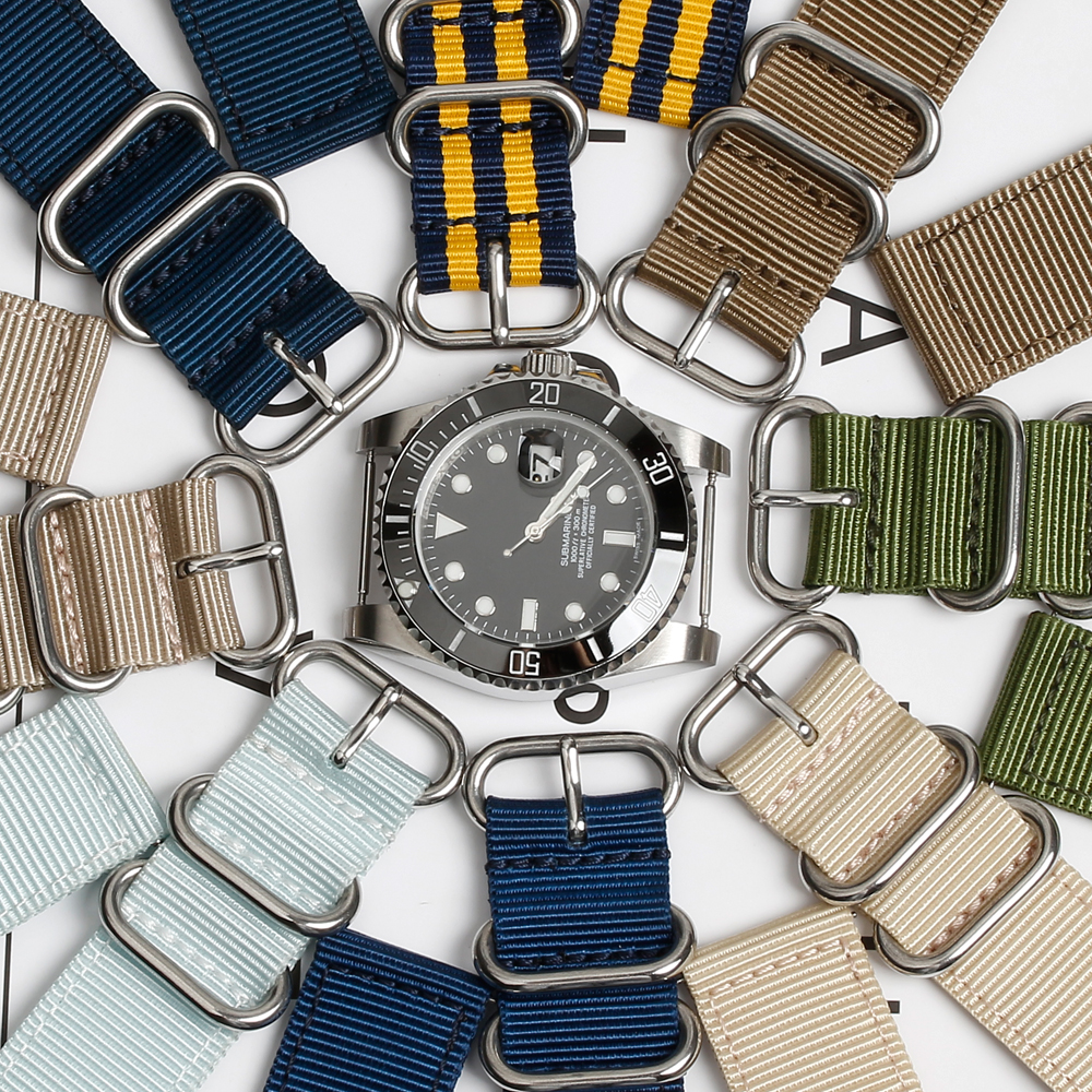 Classic ZULU Nylon Watch Bands Manufacturer Wholesales 2 Piece of Nylon Watch Bands Quick Release Nylon Watch Band for All Watch