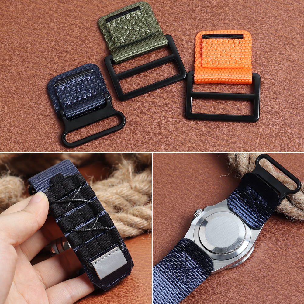 High Quality Velcro Wrist Watch Bands 20mm 22mm Hook and Loop Watch Bracelet Factory Custom Hybrid Watch Straps