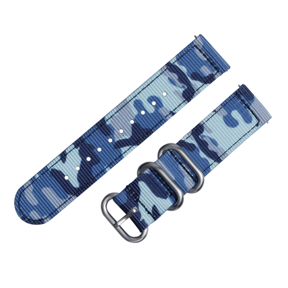 Factory Wholesales 2 Piece of Printed Nylon Watch Bands Custom High Quality Camo Fabric Watch Straps Printing Military Nylon Watch Straps