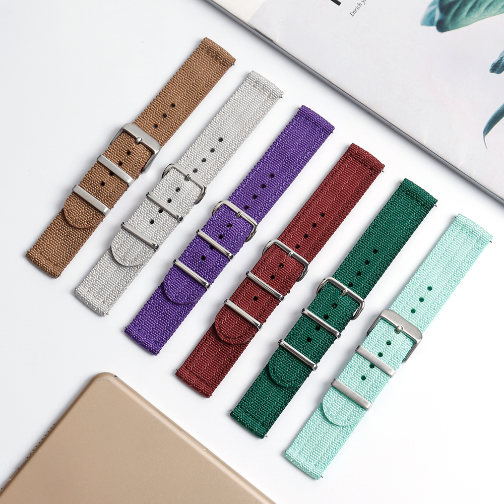 High Quality Quick Release Nylon Watch Strap with 304 Buckle Watch Straps Manufacturer Double Layer Nylon Watch Bands for All Watch