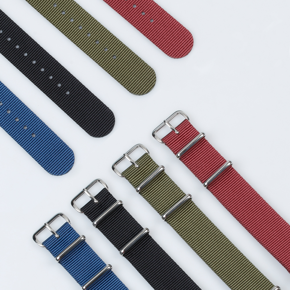 One Piece of Welded Nylon Watch Straps Factory Custom Colorful Nato Nylon Watch Bands G10 Buckle Nylon Watch Bracelet