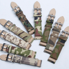 Factory Direct Sales Waterproof Cordura Watch Straps High Quality Camo Sailcloth Watch Band Quick Release 2 Piece of Hybrid Watch Bands Sailcloth+leather