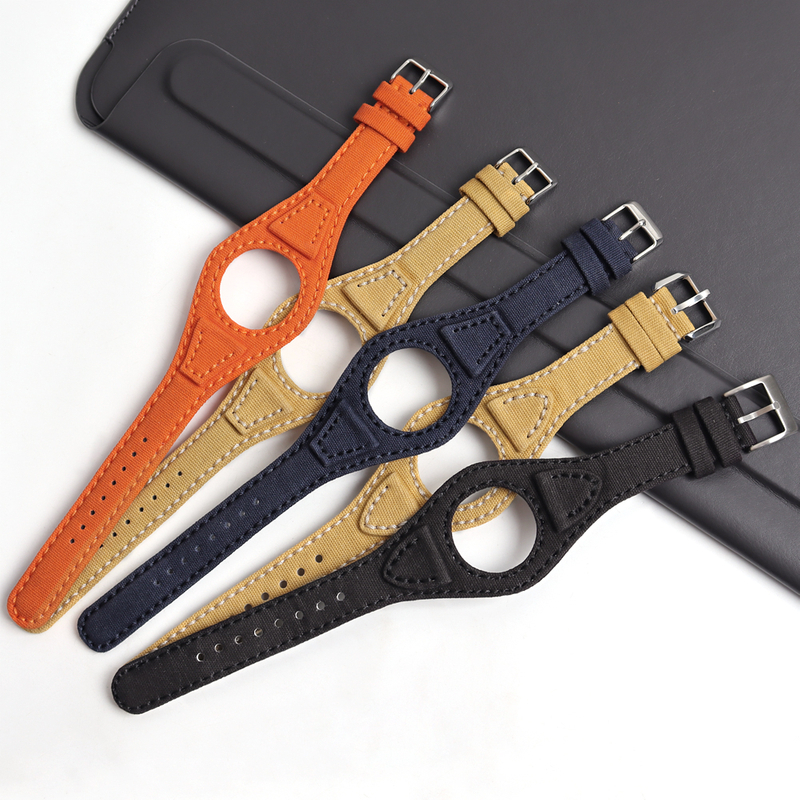 New Product Single Pass Canvas Watch Bands Mix Color Bond Canvas Watch Straps Factory Bulk Custom Cuff Canvas Watch Bracelet