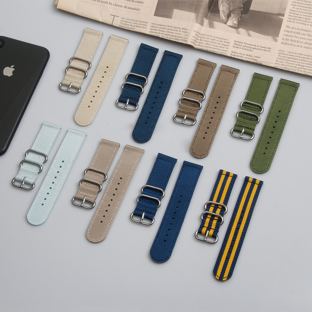 Classic ZULU Nylon Watch Bands Manufacturer Wholesales 2 Piece of Nylon Watch Bands Quick Release Nylon Watch Band for All Watch