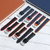 OEM&ODM FKM Rubber + Nylon Watch Straps 20mm 22mm Hybrid Watch Bands High Quality Waterproof Nylon Watch Strap 2 Piece of Rubber Watch Bands