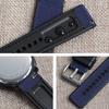 Factory Custom 2 Piece of Hybrid Watch Straps Higt Garde Canvas+Rubber Watch Bands 22mm 24mm Quick Release Canvas Watch Bands