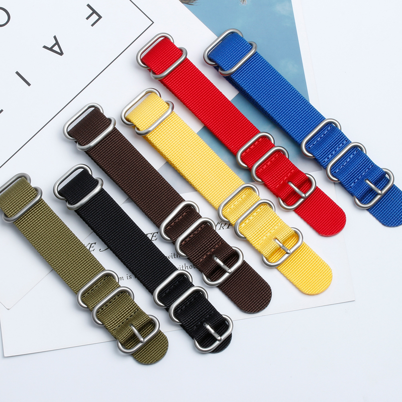 OEM Custom Nylon Watch Bracelet Fashion ZULU Bands Wholesales Single Pass Nylon Wrist Watch Bands with 304L watch buckle Nylon Watch Strap Manufacturer from China