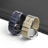 Factory Bulk Custom 2 Piece of Canvas Watch Straps Double Layer Canvas Watch Bands with Embroider Holes Wholesales Quick Release Canvas Watch Bracelet for Apple Watch