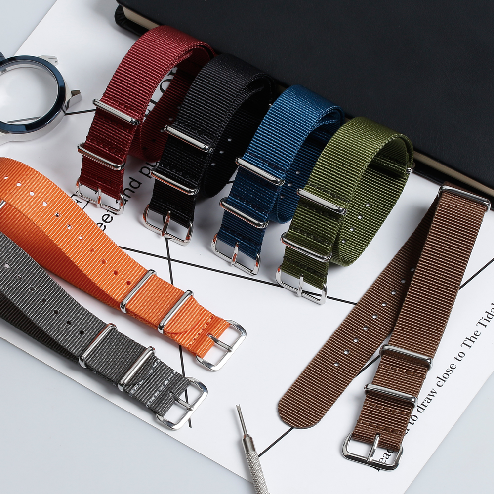 Most Popular Nato Nylon Watch Strap Manufacturer Wholesales Nylon Wrist Watch Bands with 304L watch buckle OEM ODM Nylon Watch Bracelet
