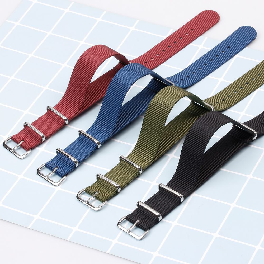 One Piece of Welded Nylon Watch Straps Factory Custom Colorful Nato Nylon Watch Bands G10 Buckle Nylon Watch Bracelet