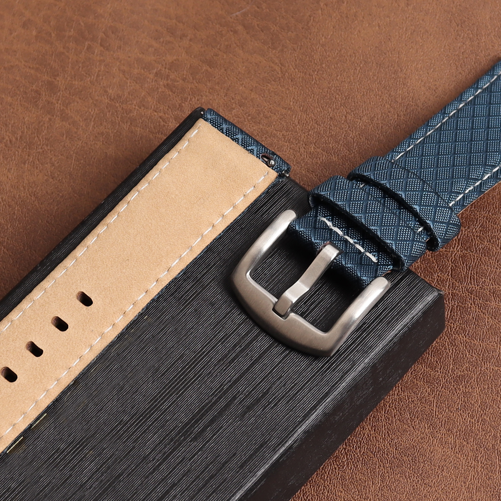 Shenzhen Watch Strap Manufacturer 2 piece of Hybrid Watch Straps Multi Size Quick Release Sailcloth Watch Bands Sailcloth+Leather Watch Bracelet Factory Wholesales