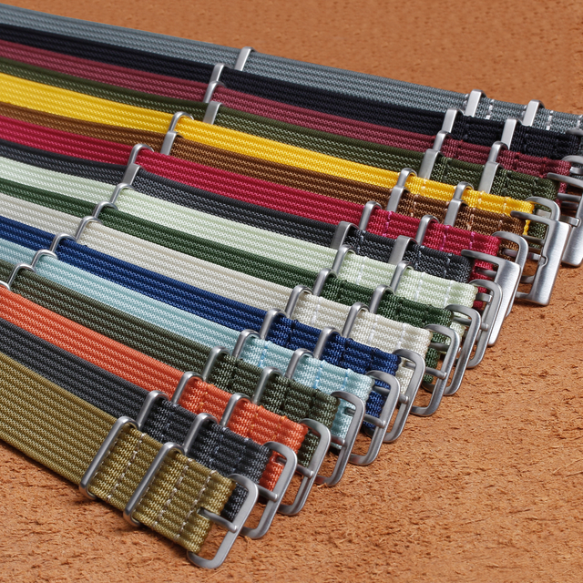 Watch Straps Manufacturer NATO Nylon Watch Strap Ribbed Nylon Watch Straps OEM ODM Nylon Watch Bracelet 2 piece of Nylon Watch Bands