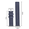 Factory Bulk Custom 2 Piece of Canvas Watch Straps Double Layer Canvas Watch Bands with Embroider Holes Wholesales Quick Release Canvas Watch Bracelet for Apple Watch