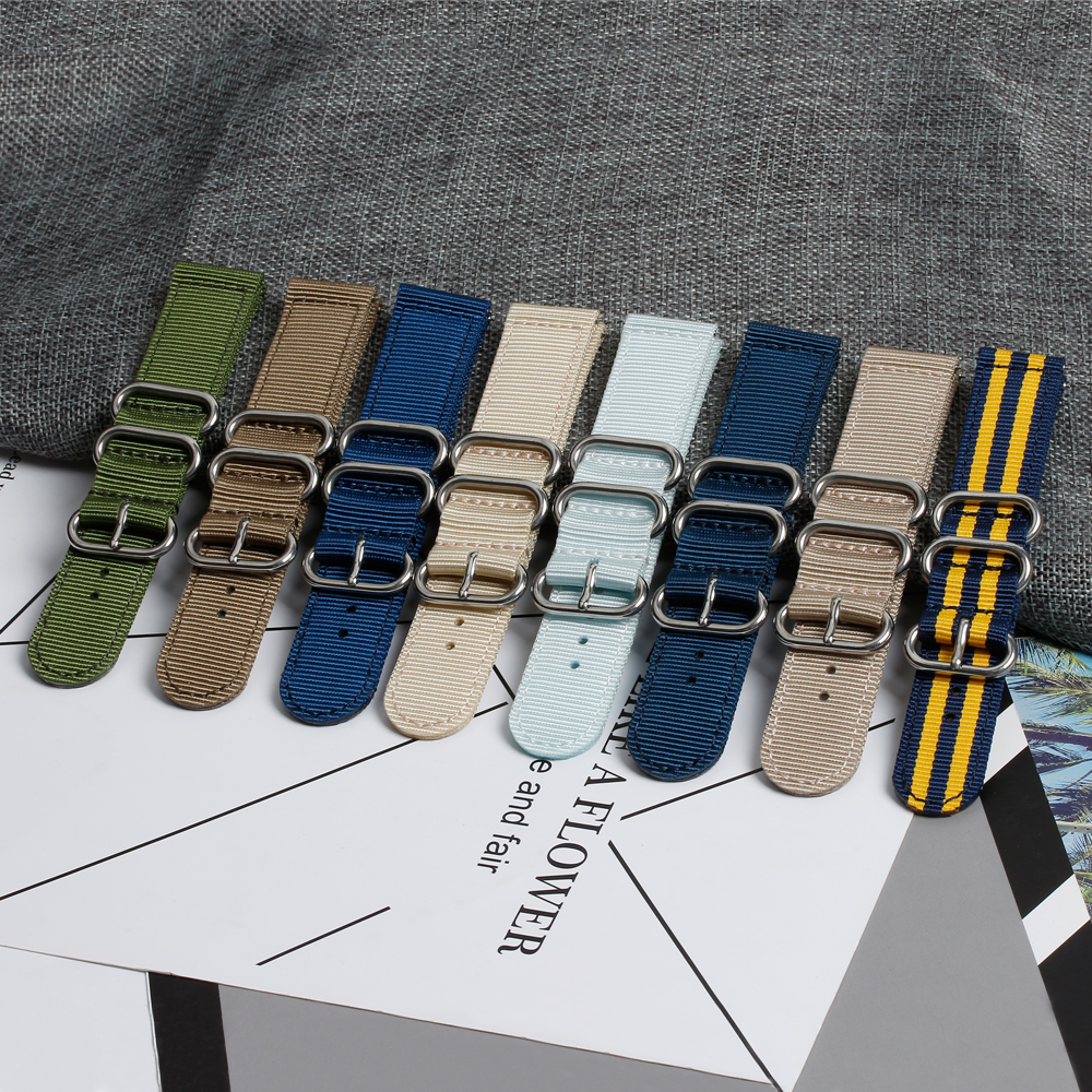 Classic ZULU Nylon Watch Bands Manufacturer Wholesales 2 Piece of Nylon Watch Bands Quick Release Nylon Watch Band for All Watch
